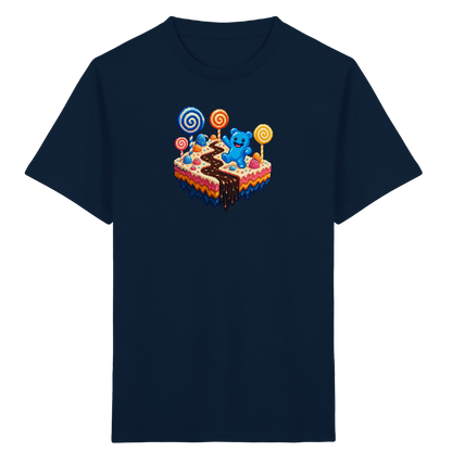 Pixel Gummibärchen auf süßer Insel - Kinder Bio T-Shirt