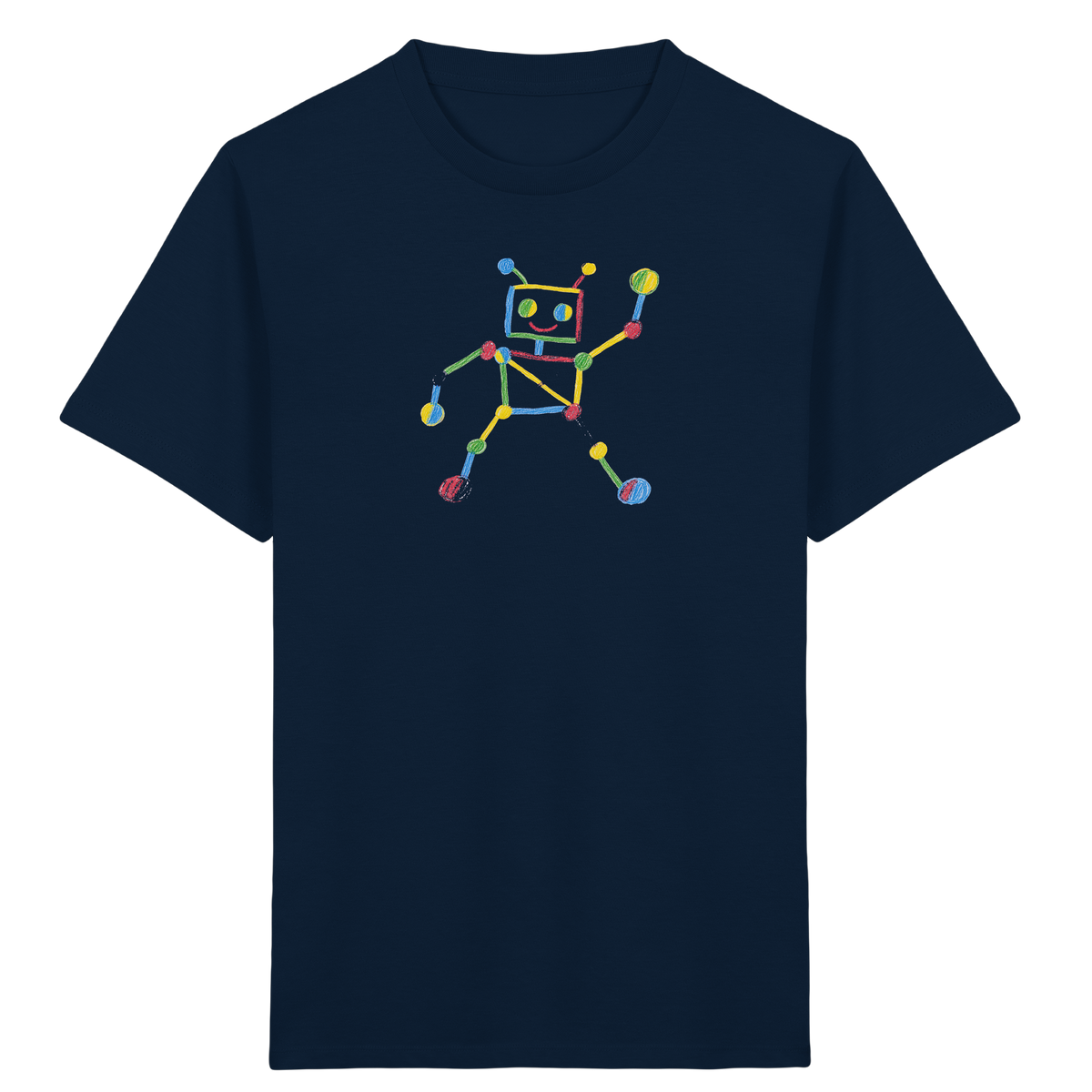 Farbpunkt Roboter Kinder Shirt - Kinder Bio T-Shirt