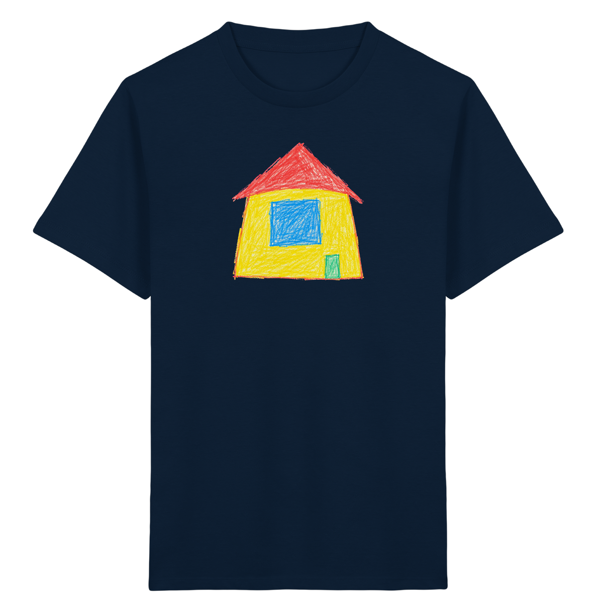 Sonnengelbes Giebelhaus Kinder T-Shirt - Kinder Bio T-Shirt