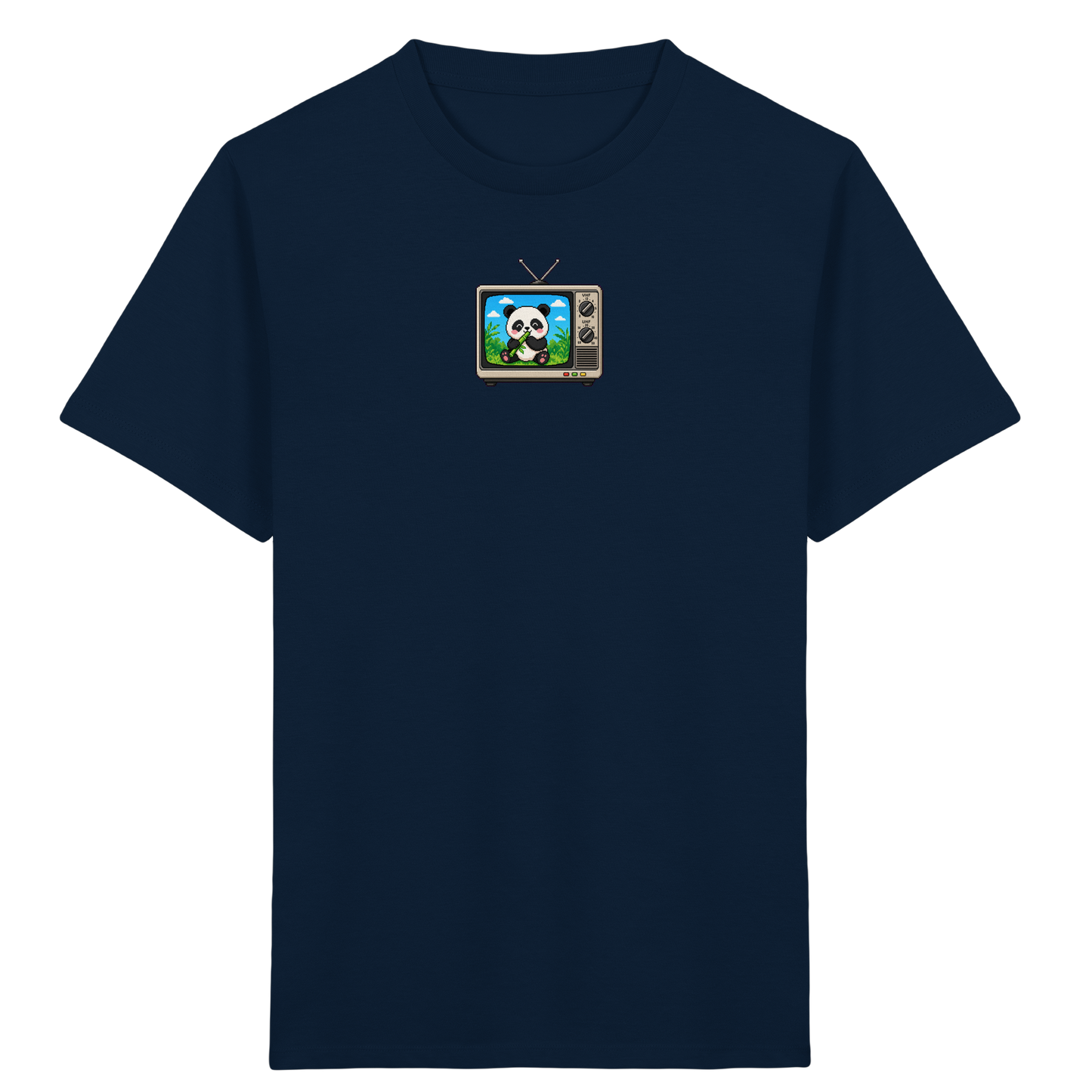 Pixel Panda Fernsehen: Retro Kinder T-Shirt - Kinder Bio T-Shirt
