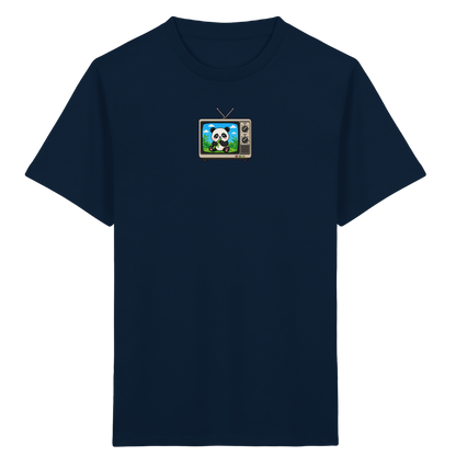 Pixel Panda Fernsehen: Retro Kinder T-Shirt - Kinder Bio T-Shirt