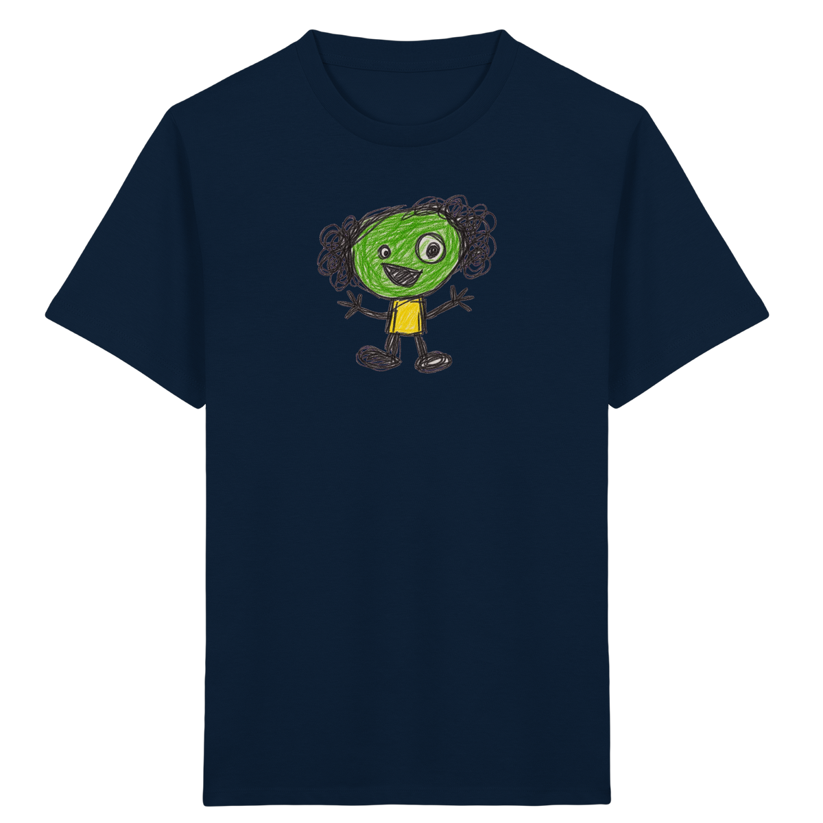 Kritzelkopf mit Ringellocken - Kinder Bio T-Shirt