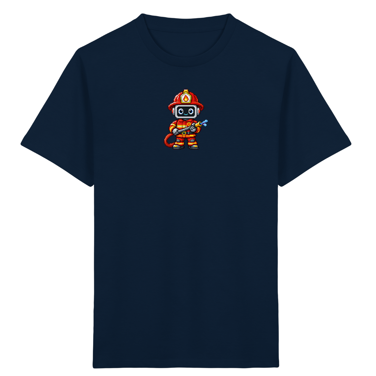 Pixel-Feuerwehrmann: Roboter-Action-T-Shirt - Kinder T-Shirt
