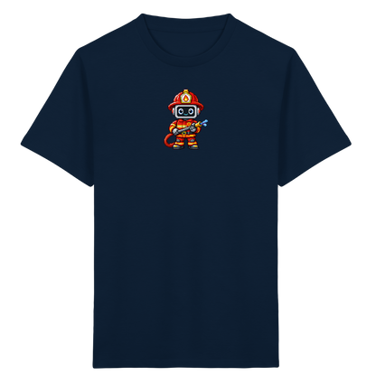 Pixel-Feuerwehrmann: Roboter-Action-T-Shirt - Kinder T-Shirt