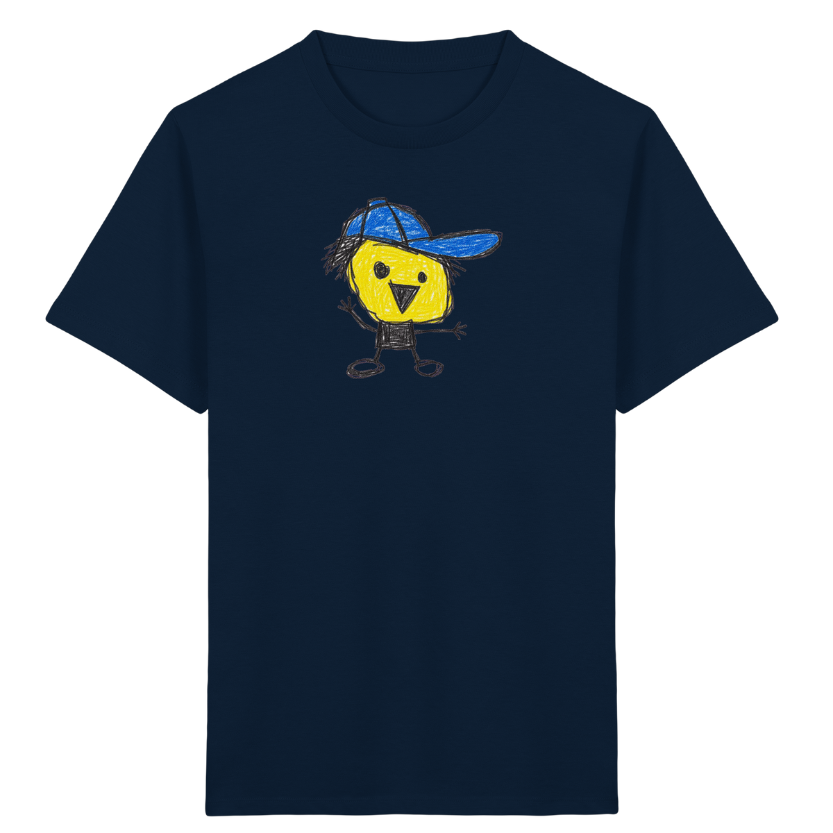 Kritzelkopf mit schiefer Mütze - Kinder Bio T-Shirt