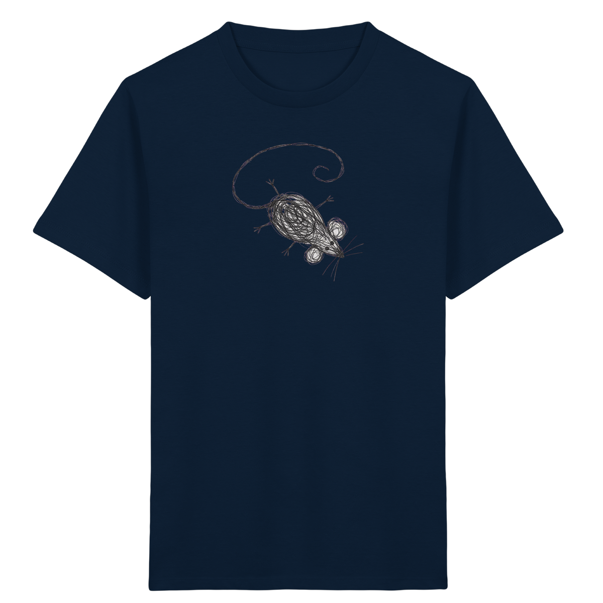 Maus von oben Kinderzeichnung - Kinder Bio T-Shirt