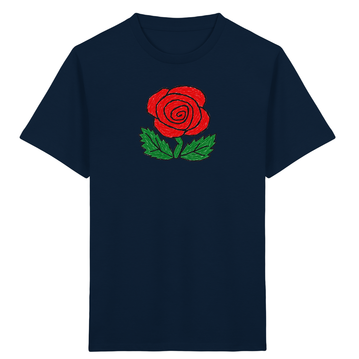 Kritzel-Rose Kinder T-Shirt - Kinder Bio T-Shirt
