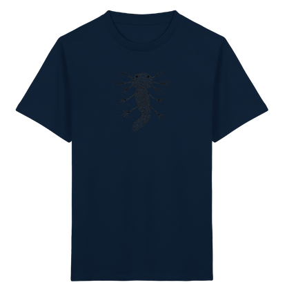 Axolotl von oben gezeichnet - Kinder Bio T-Shirt