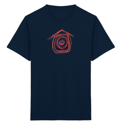 Mandarinenoranges Spiralenhaus Kinder T-Shirt - Kinder Bio T-Shirt