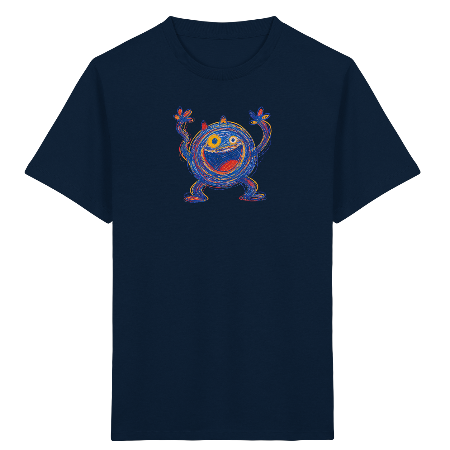 Fröhliches Wirbelmonster Shirt - Kinder Bio T-Shirt