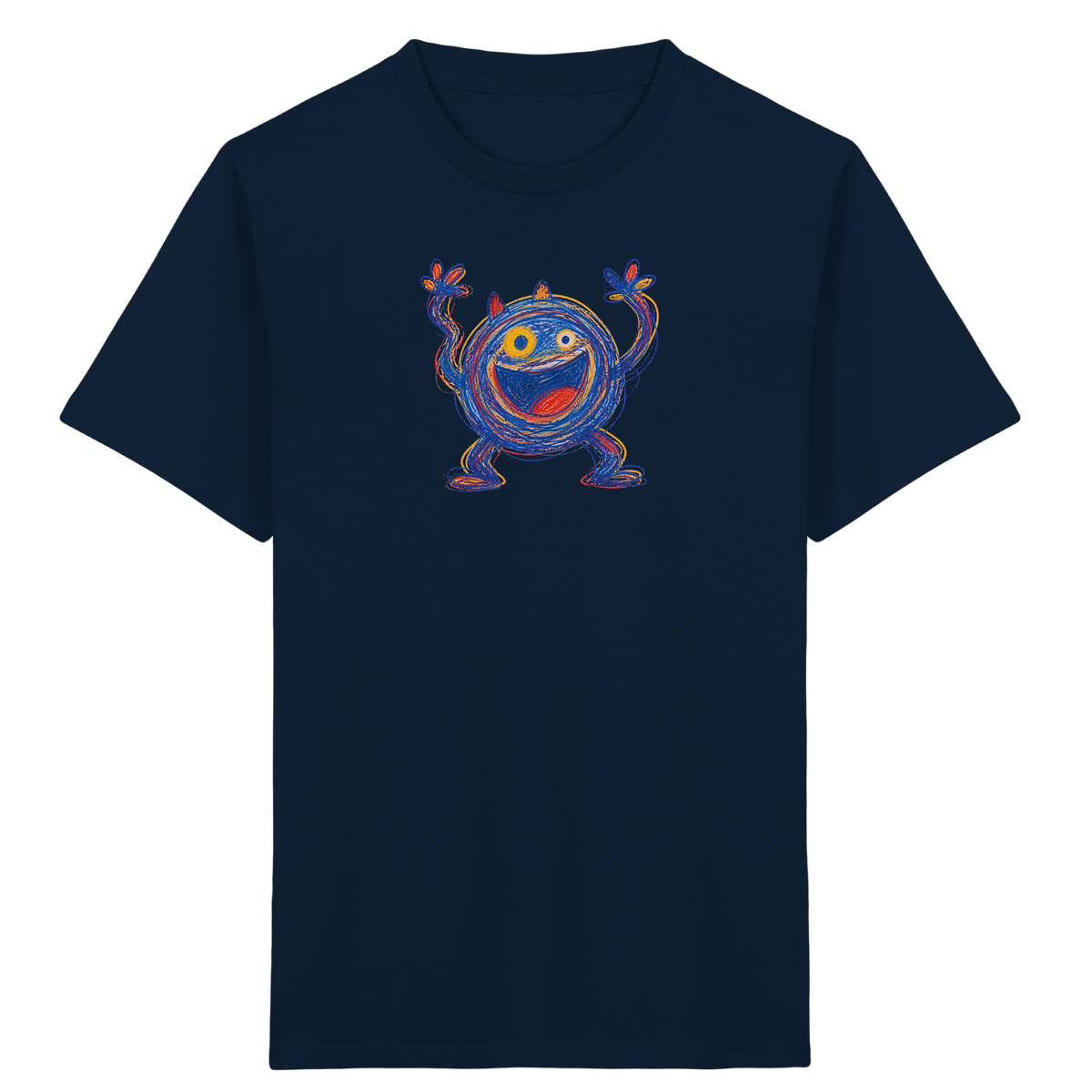 Fröhliches Wirbelmonster Shirt - Kinder Bio T-Shirt