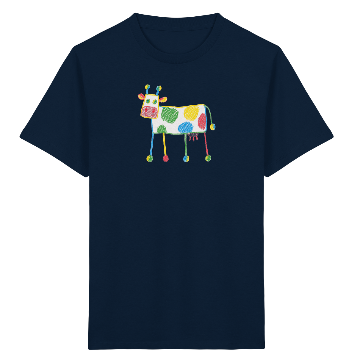 Bunte Farbpunkt Kuh - Kinder Bio T-Shirt