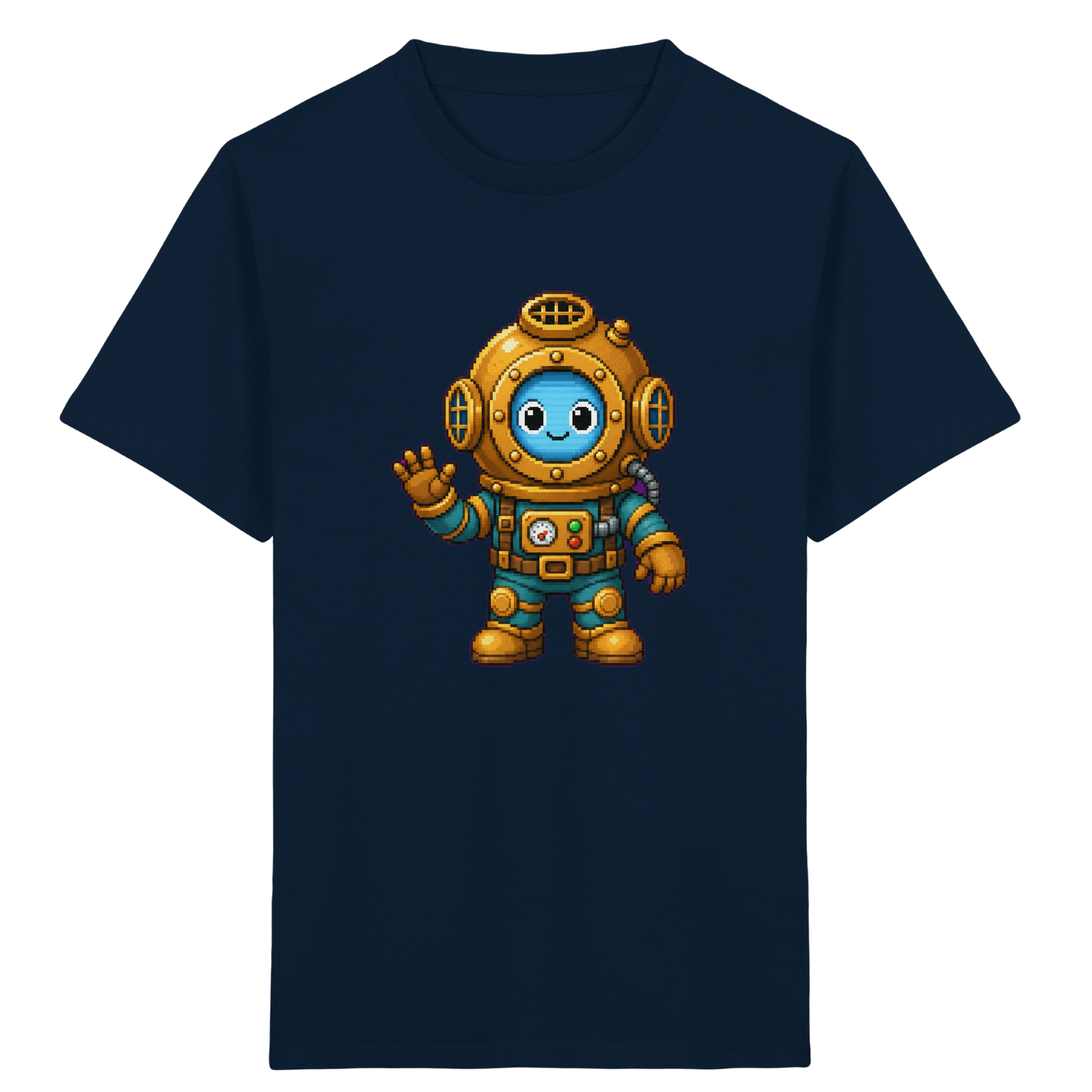 Pixel-Taucher: Goldener Helm Kinder T-Shirt - Kinder T-Shirt