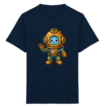 Pixel-Taucher: Goldener Helm Kinder T-Shirt - Kinder Bio T-Shirt