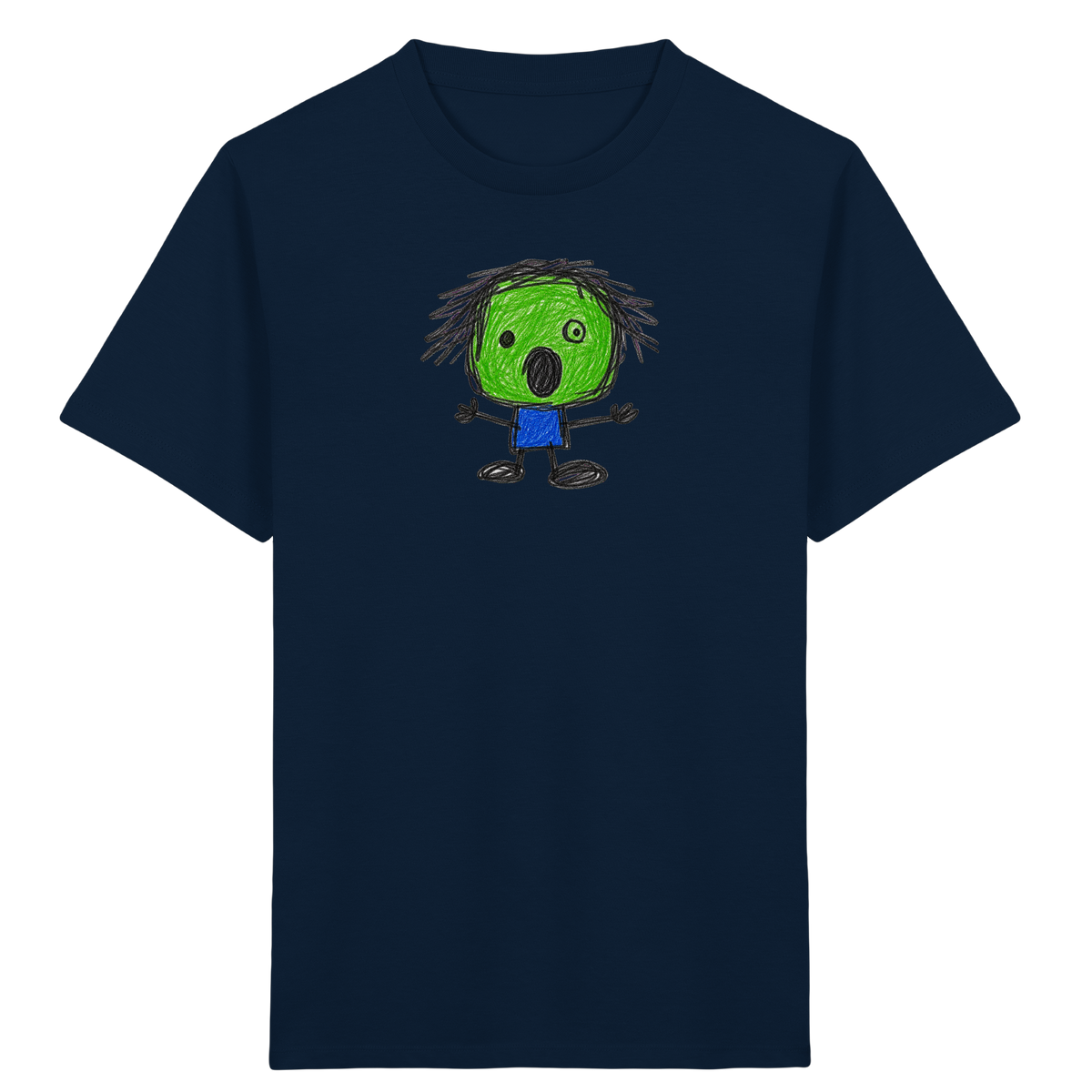 Kritzelkopf beim Staunen - Kinder Bio T-Shirt