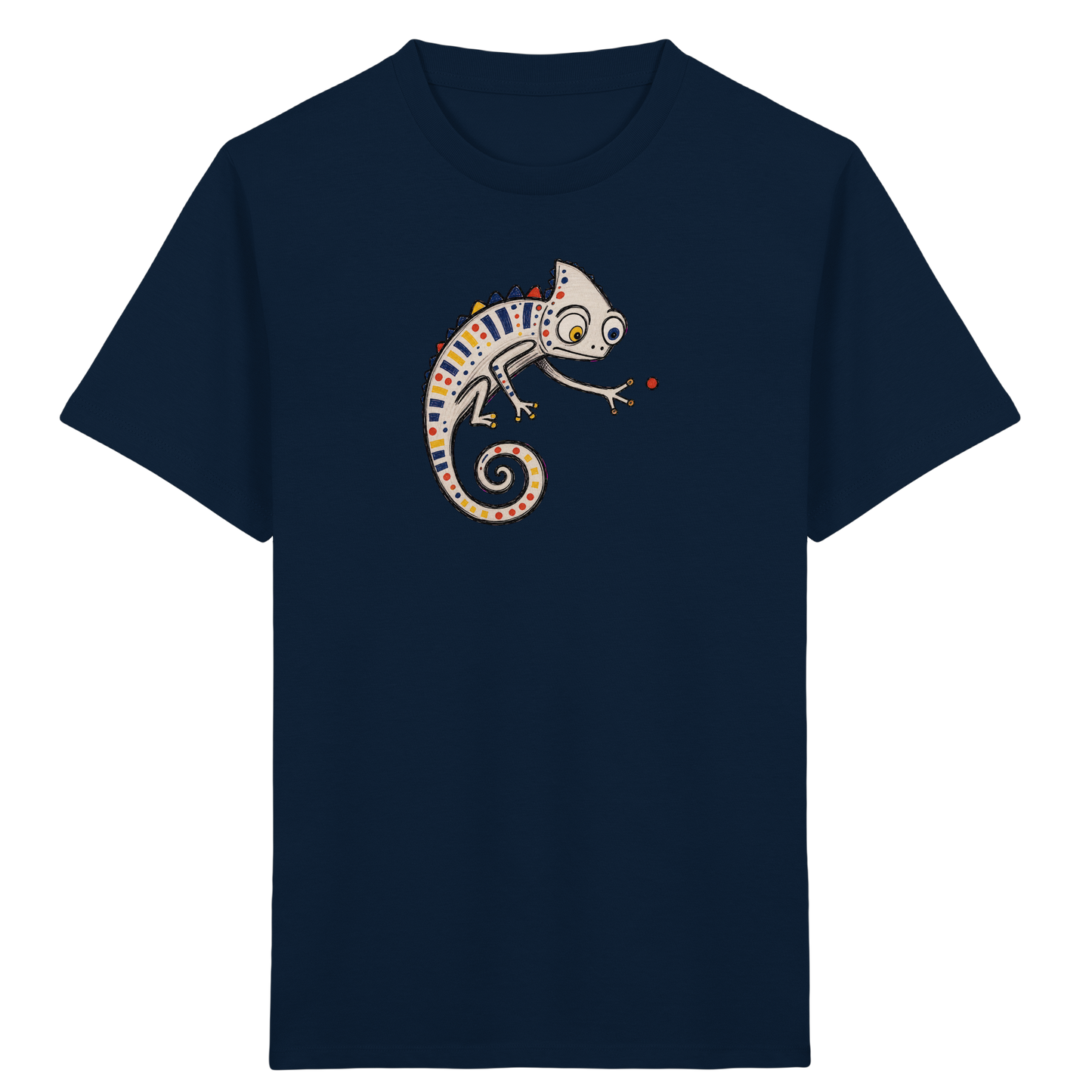 Verspieltes Chamäleon Kinder T-Shirt bunt - Kinder Bio T-Shirt