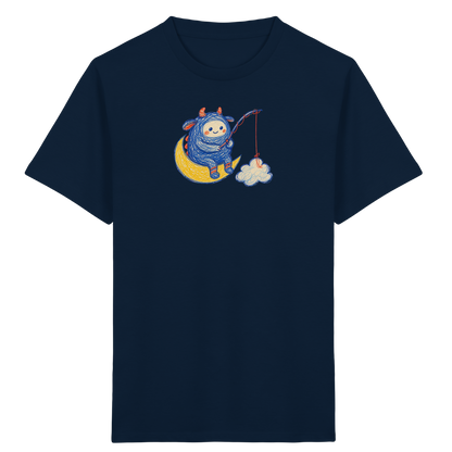 Kleiner Wolkenangler auf Mondsichel - Kinder Bio T-Shirt