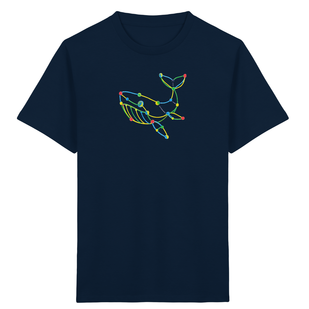Farbpunkt Wal Kinder Motiv - Kinder Bio T-Shirt