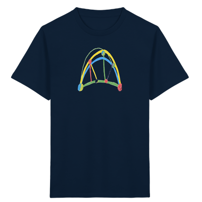Bunte Brücke aus Farbpunkten - Kinder Bio T-Shirt