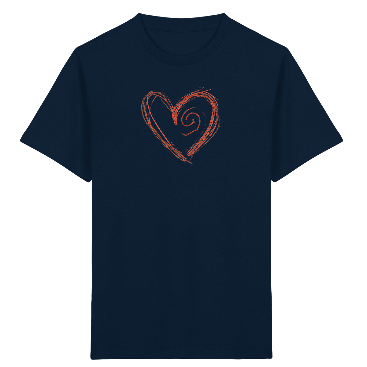 Zimtbraunes Krakelherz Kinder T-Shirt - Kinder Bio T-Shirt