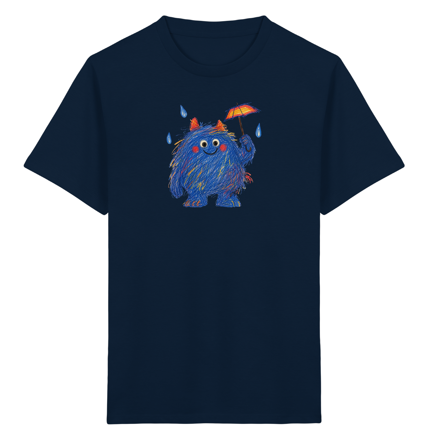 Regenschirmzottel im Regen - Kinder Bio T-Shirt