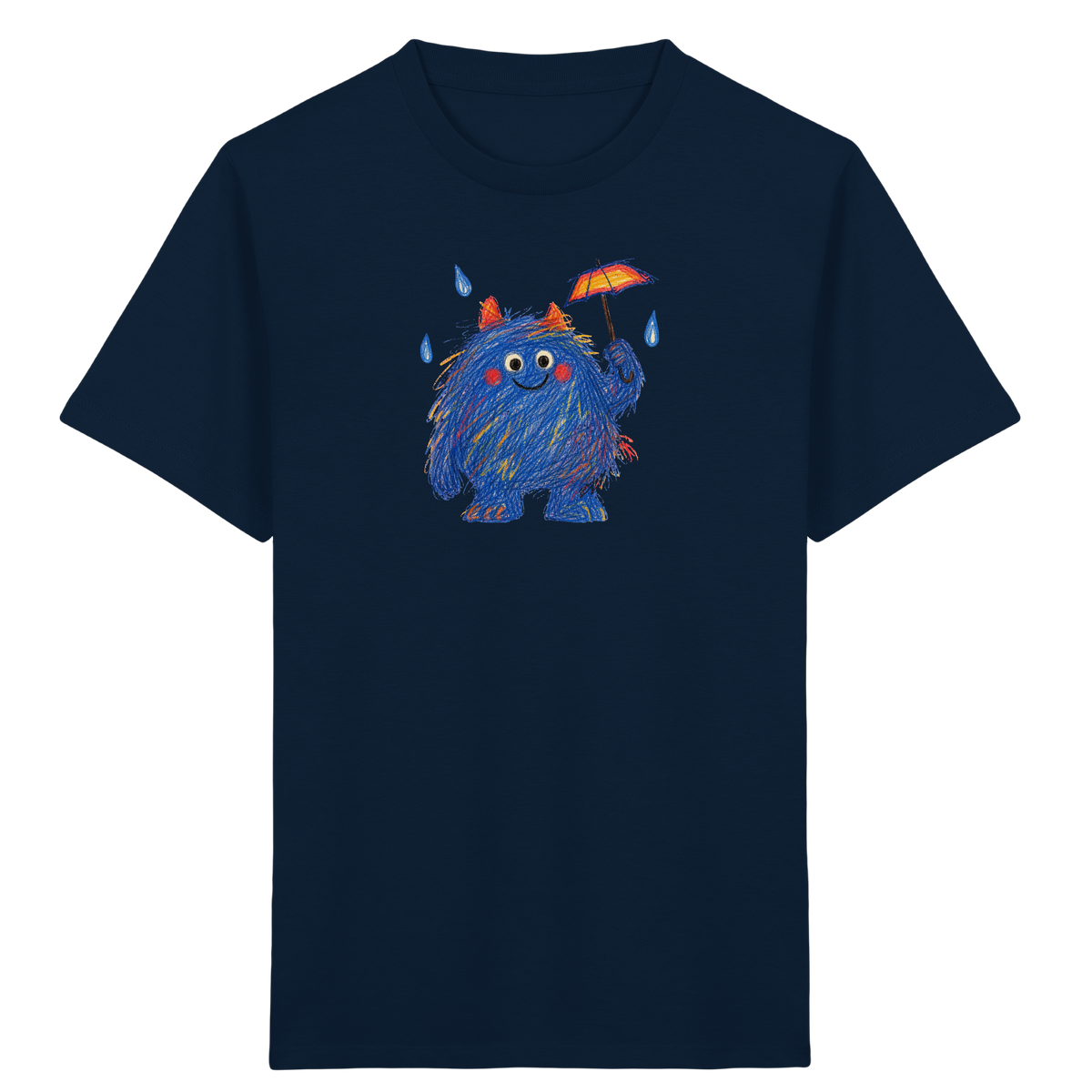 Regenschirmzottel im Regen - Kinder Bio T-Shirt
