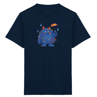Regenschirmzottel im Regen - Kinder Bio T-Shirt