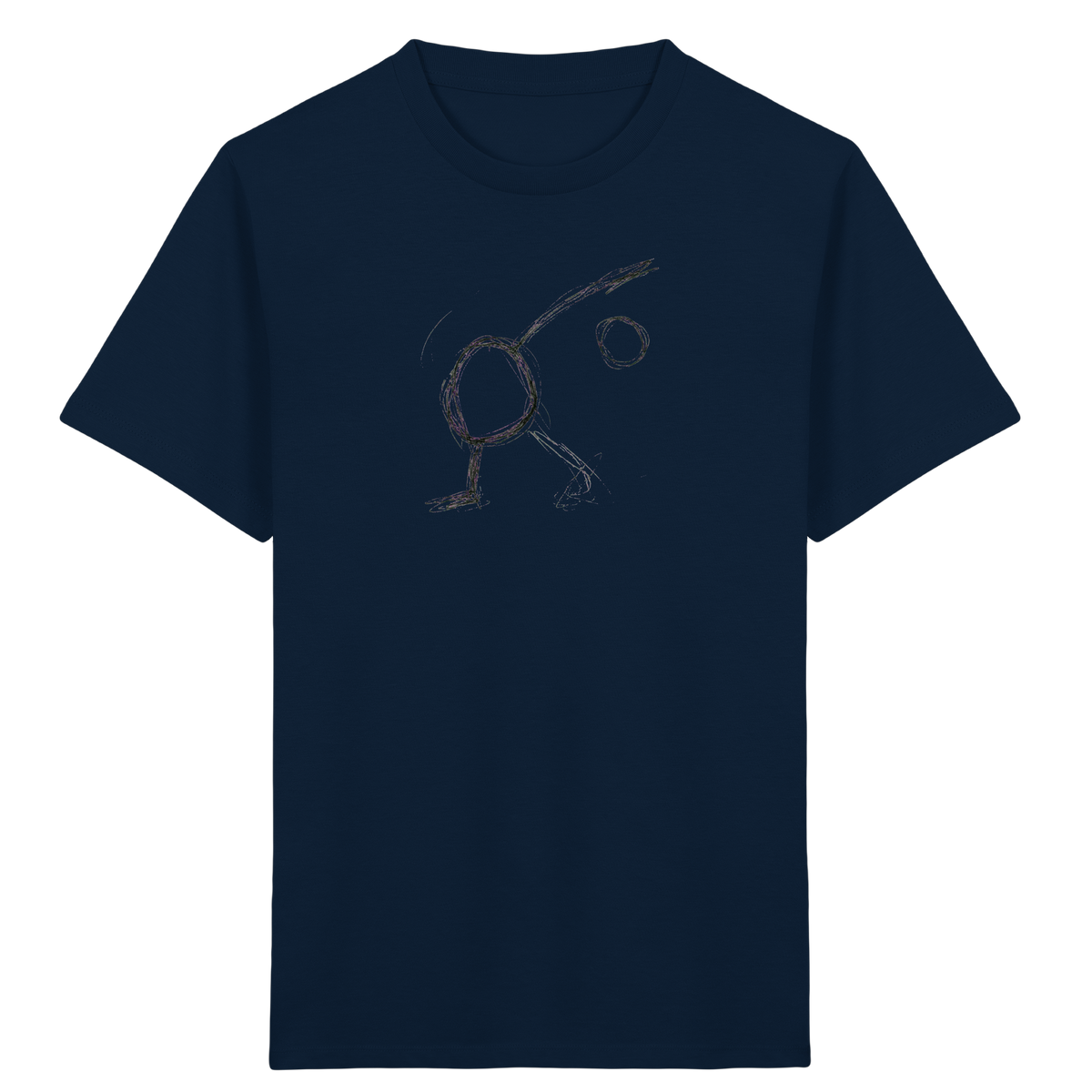 Schwarzer Linienmensch Kinder T-Shirt - Kinder Bio T-Shirt