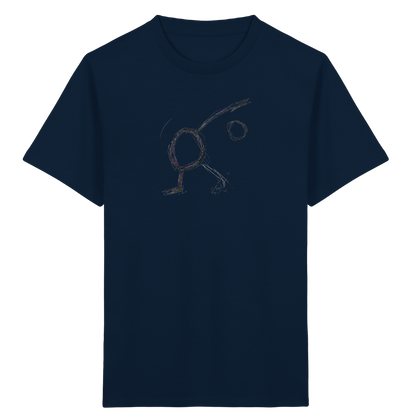 Schwarzer Linienmensch Kinder T-Shirt - Kinder Bio T-Shirt