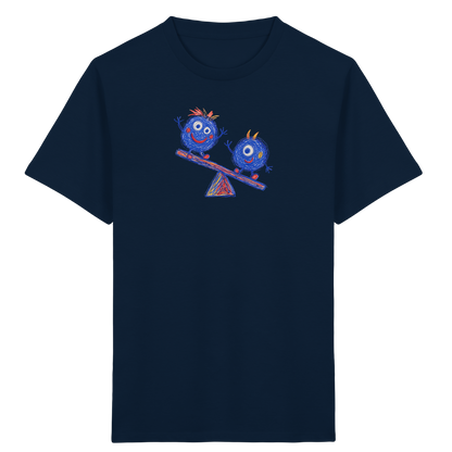 Wippenwuschel auf der Wippe - Kinder Bio T-Shirt