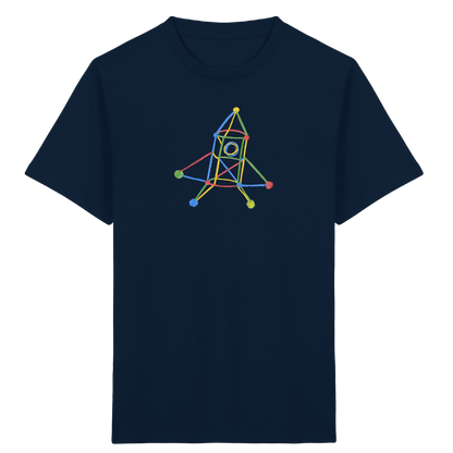 Bunte Rakete mit Farbpunkten - Kinder Bio T-Shirt