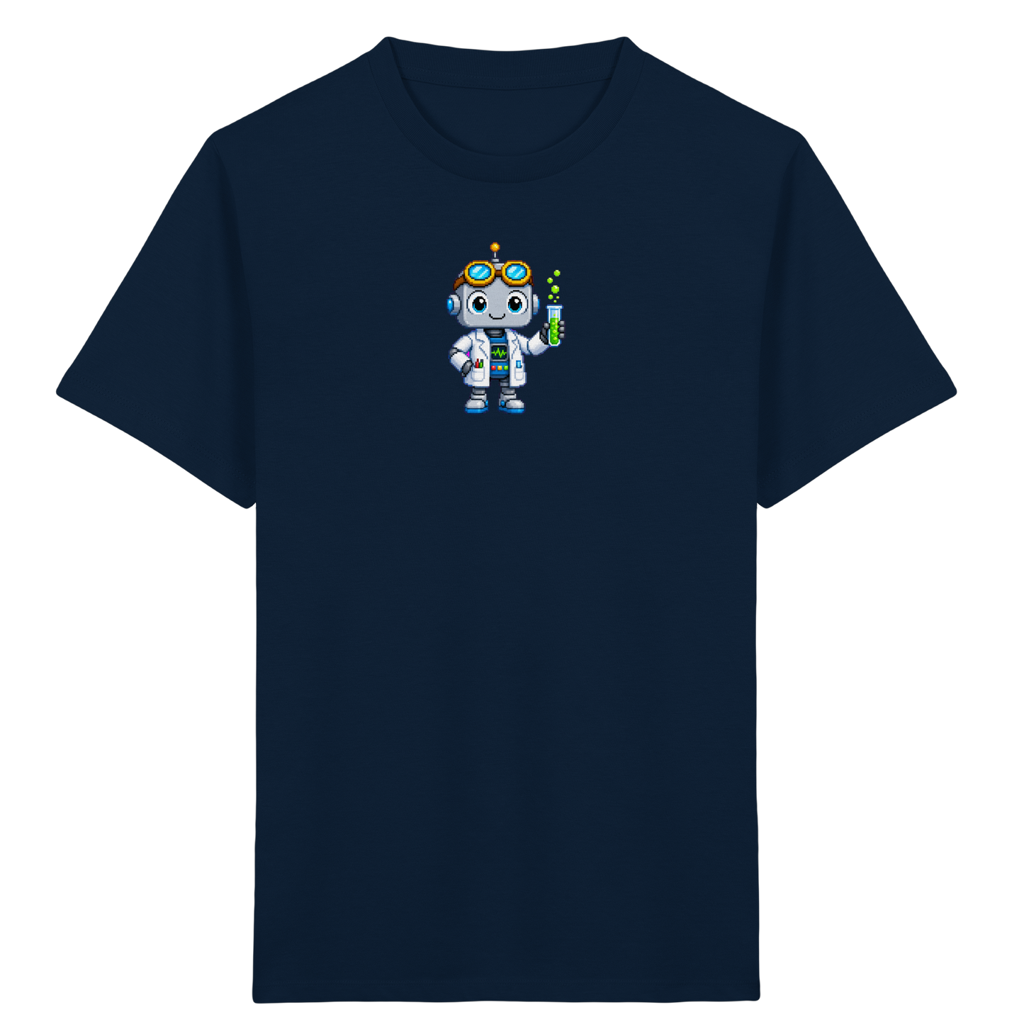 Pixel Roboter Wissenschaftler: Fröhliches Kinder T-Shirt - Kinder T-Shirt
