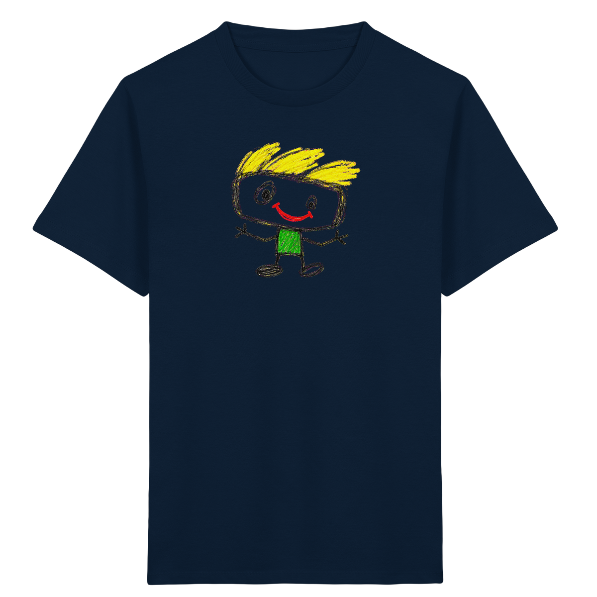 Kritzelkopf mit Windhaar - Kinder Bio T-Shirt