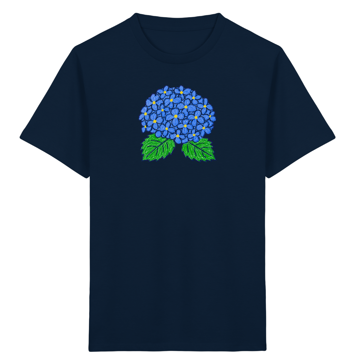 Kritzel Hortensie Kinder Shirt - Kinder Bio T-Shirt