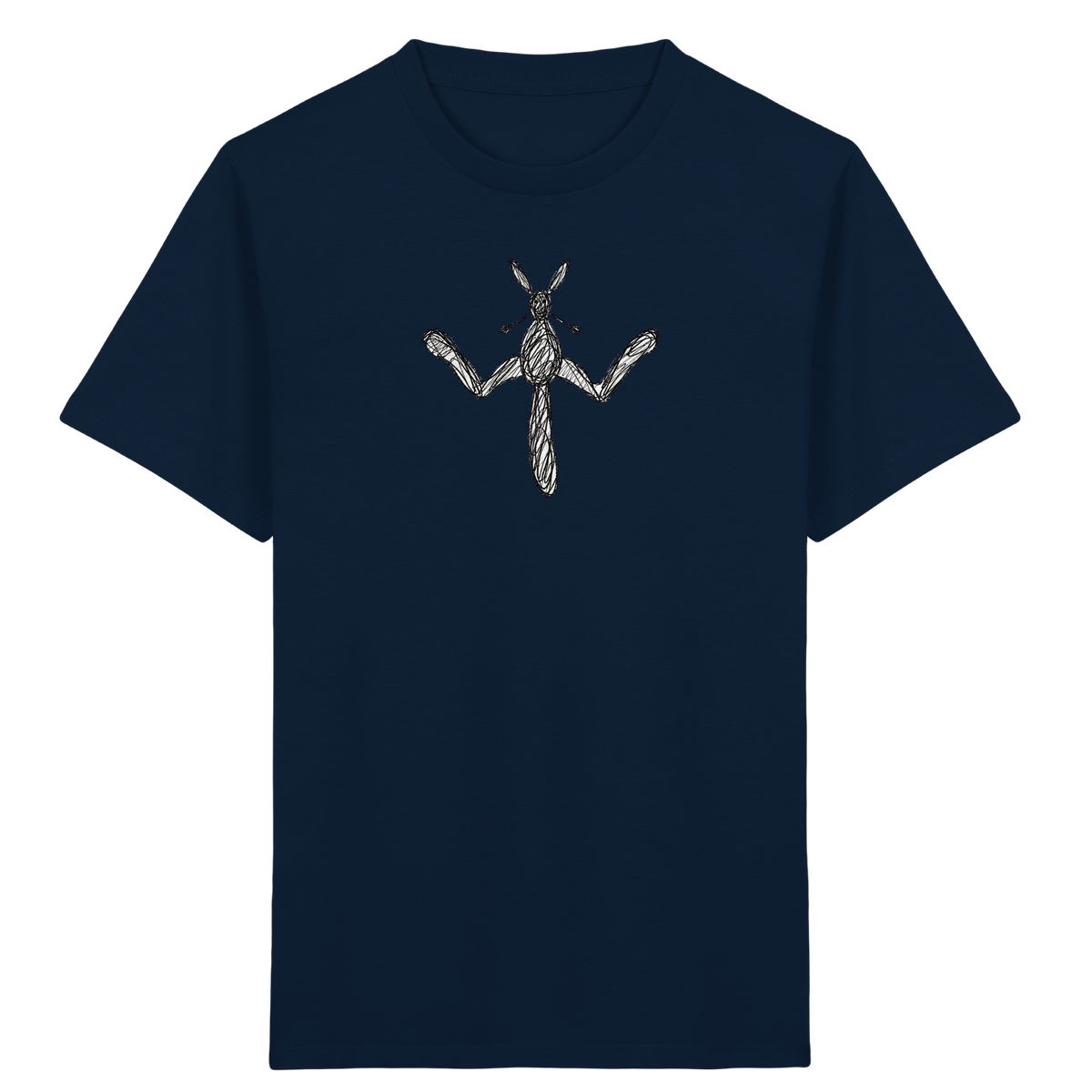 Känguru von oben gezeichnet - Kinder Bio T-Shirt