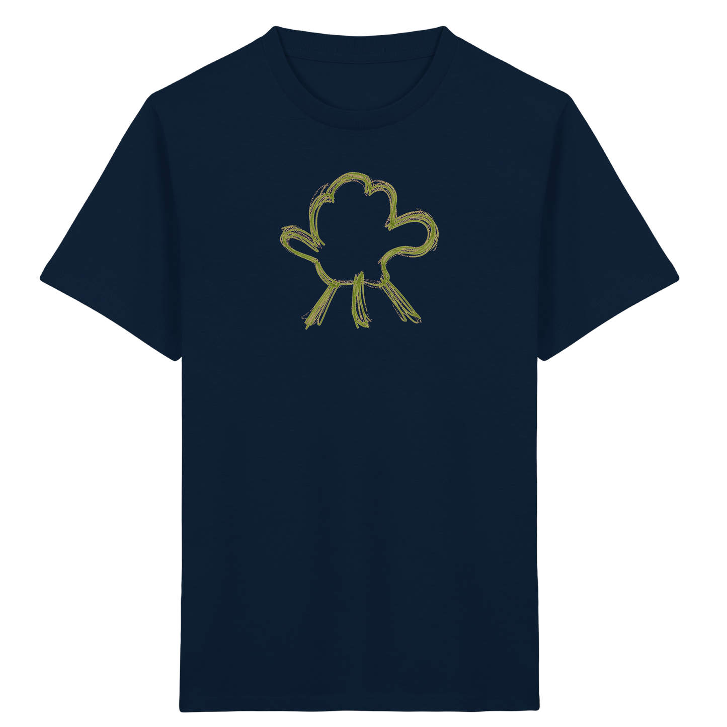 Olivgrüne Wolkenfigur Kinder Shirt - Kinder Bio T-Shirt