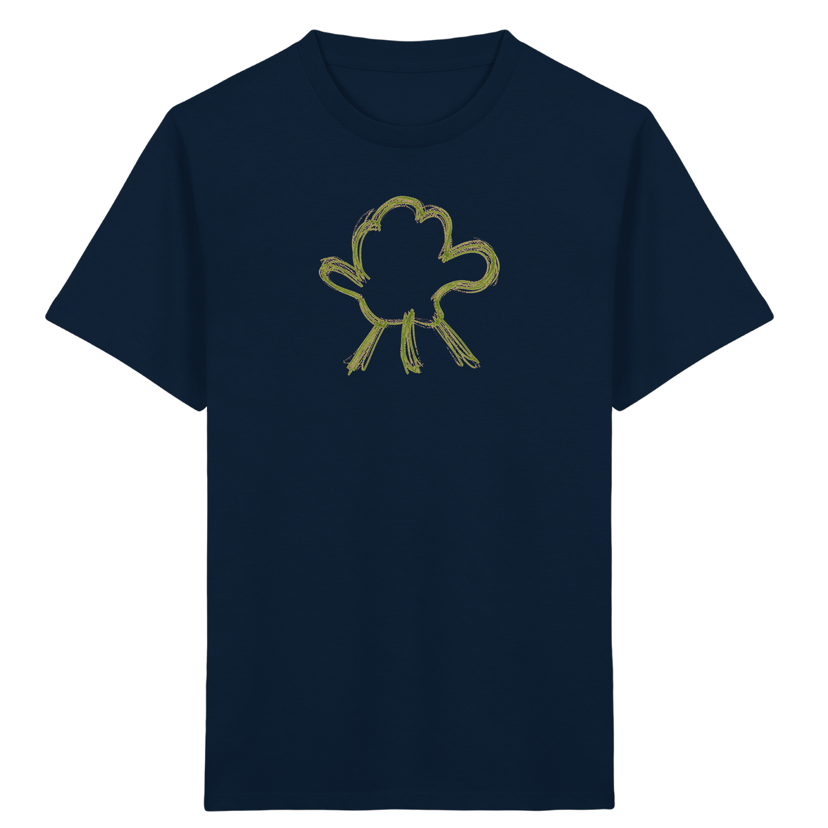 Olivgrüne Wolkenfigur Kinder Shirt - Kinder Bio T-Shirt
