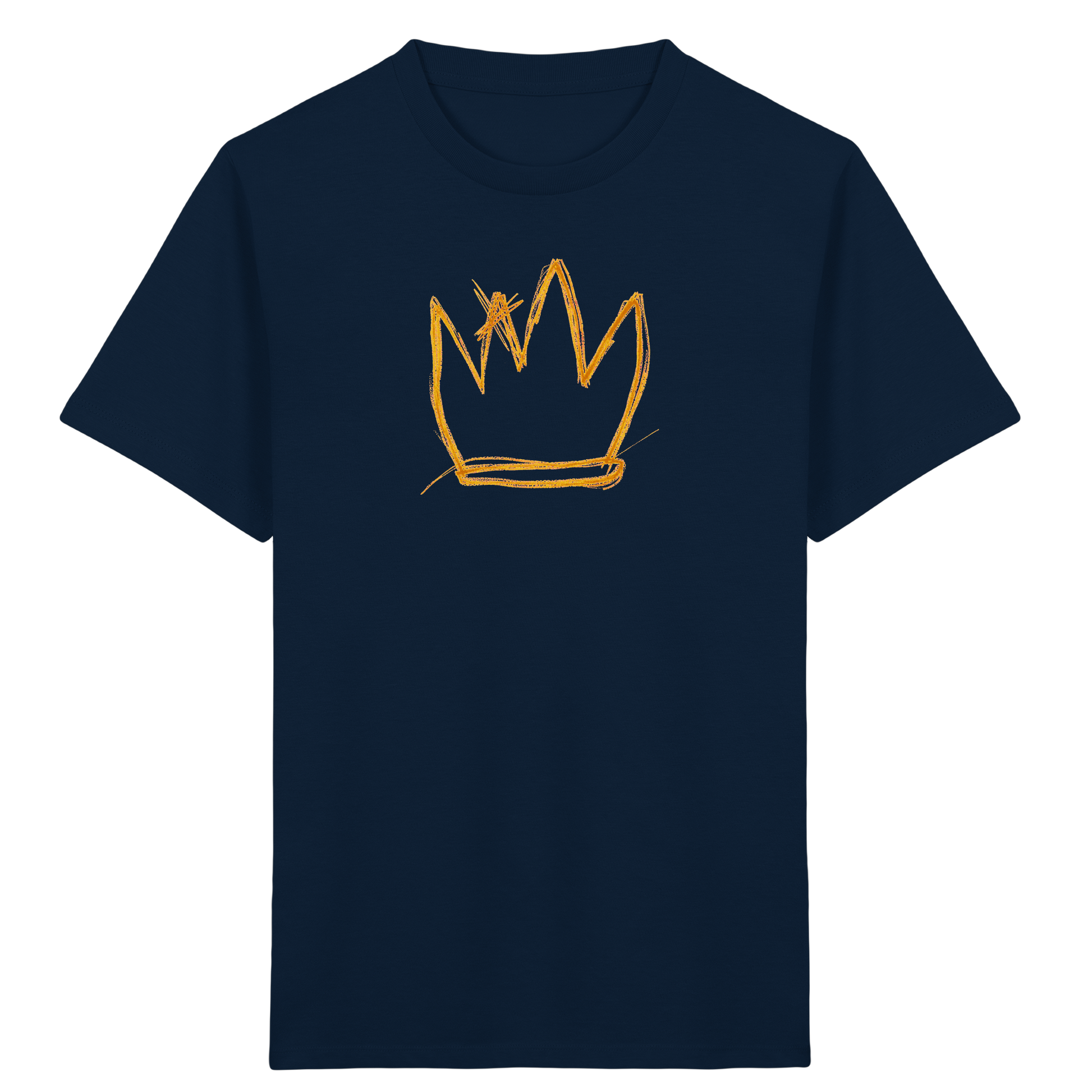 Senfgelbe Krakelkrone für Kinder - Kinder Bio T-Shirt