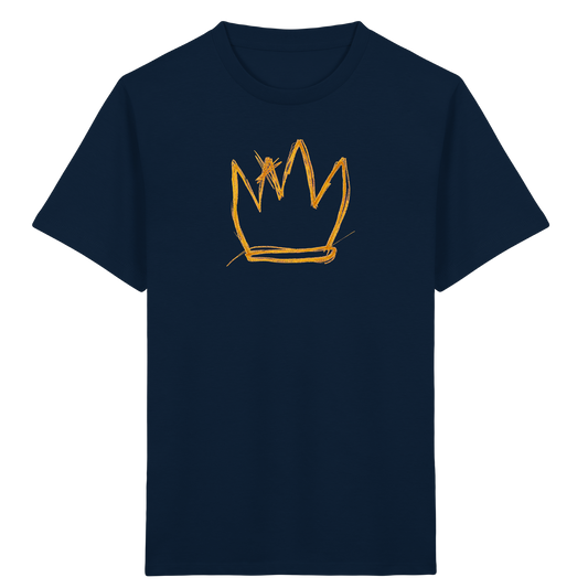Senfgelbe Krakelkrone für Kinder - Kinder Bio T-Shirt
