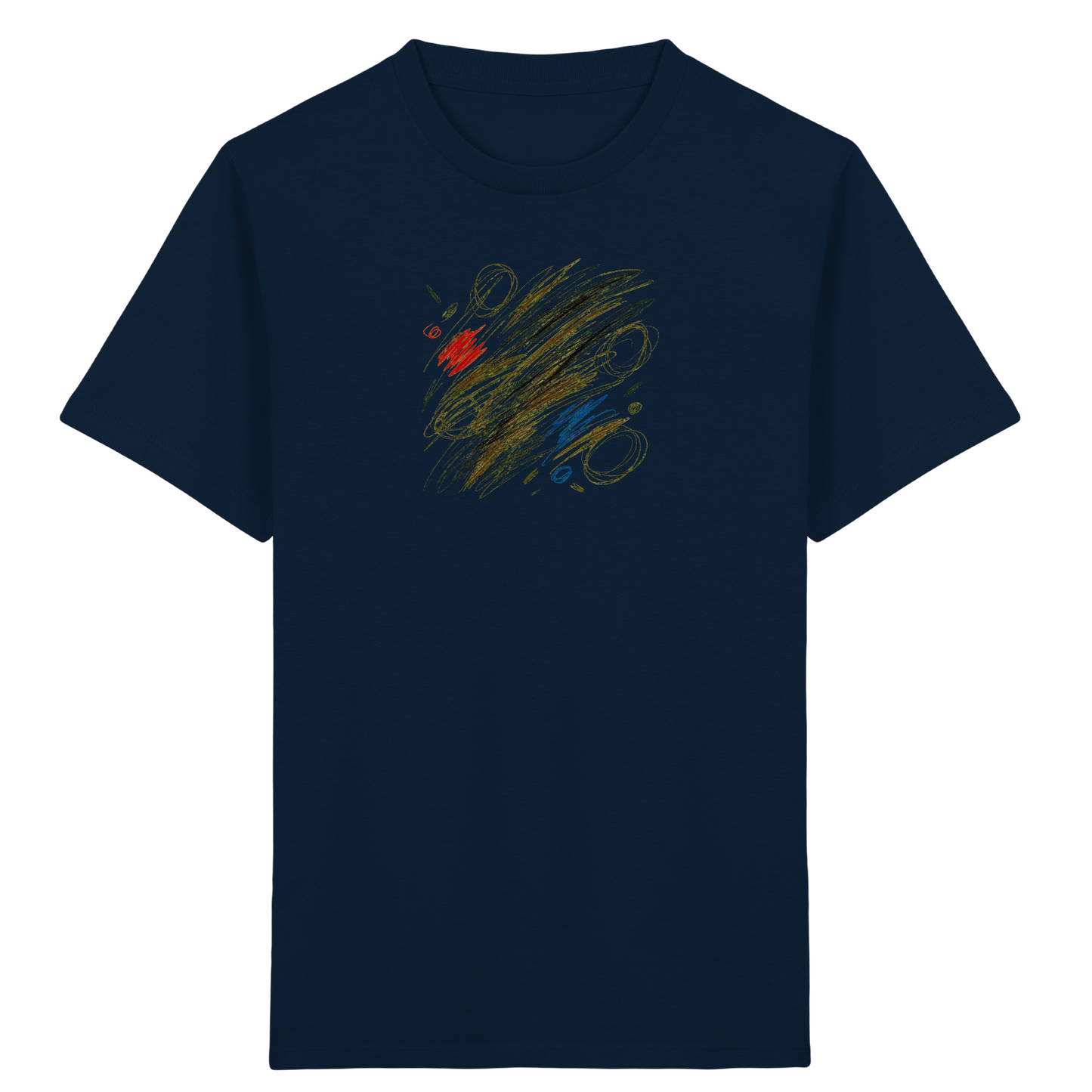 Künstlerisches T-Shirt mit Kritzelgrafik Design - Kinder Bio T-Shirt