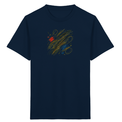 Künstlerisches T-Shirt mit Kritzelgrafik Design - Kinder Bio T-Shirt