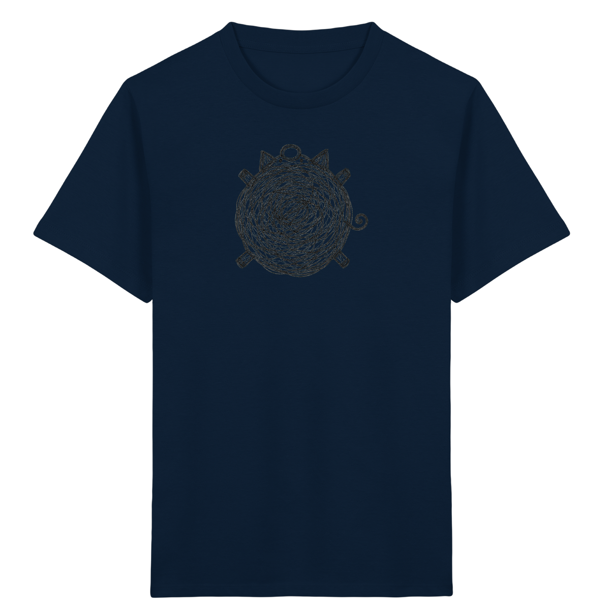 Schwein von oben Kritzelmotiv - Kinder Bio T-Shirt