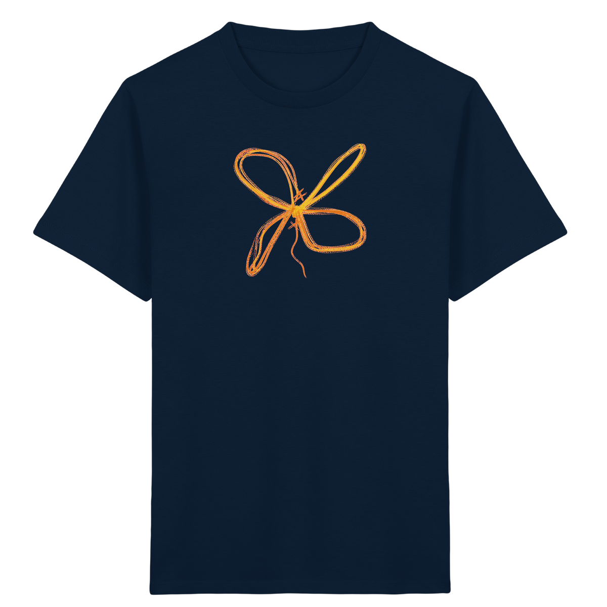 Curryfarbener Schleifenknoten für Kinder - Kinder Bio T-Shirt