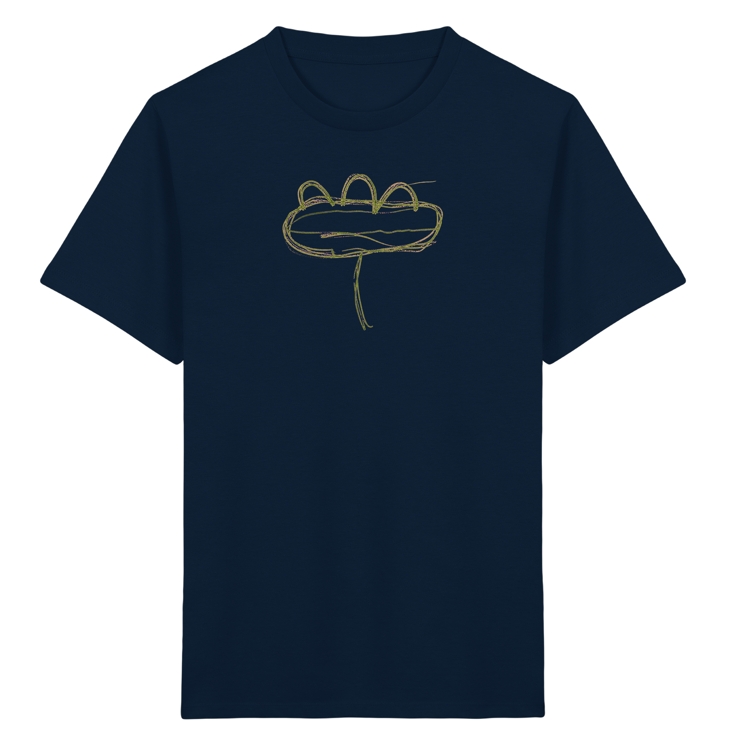 Moosgrüne Linieninsel Kinder T-Shirt - Kinder Bio T-Shirt