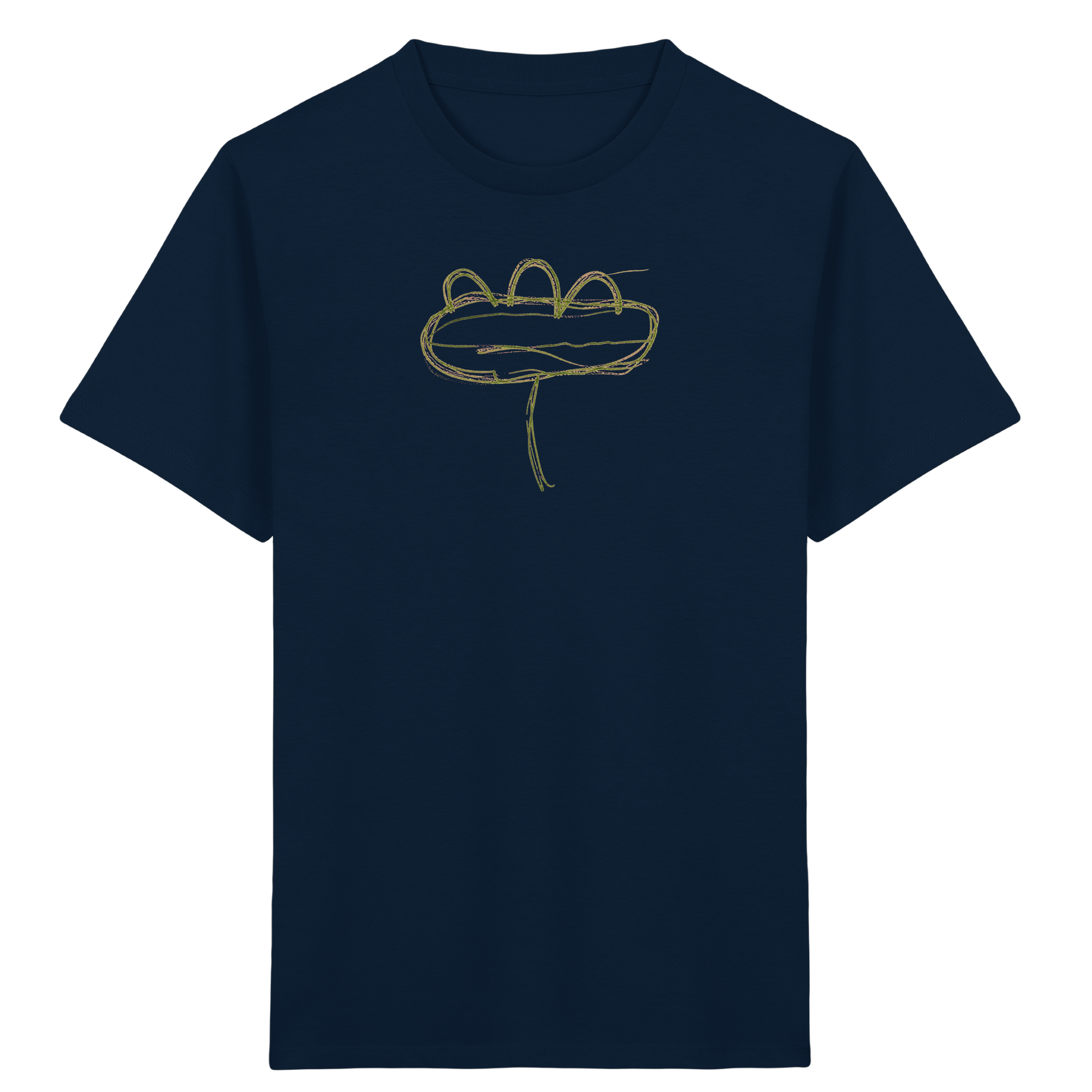 Moosgrüne Linieninsel Kinder T-Shirt - Kinder Bio T-Shirt