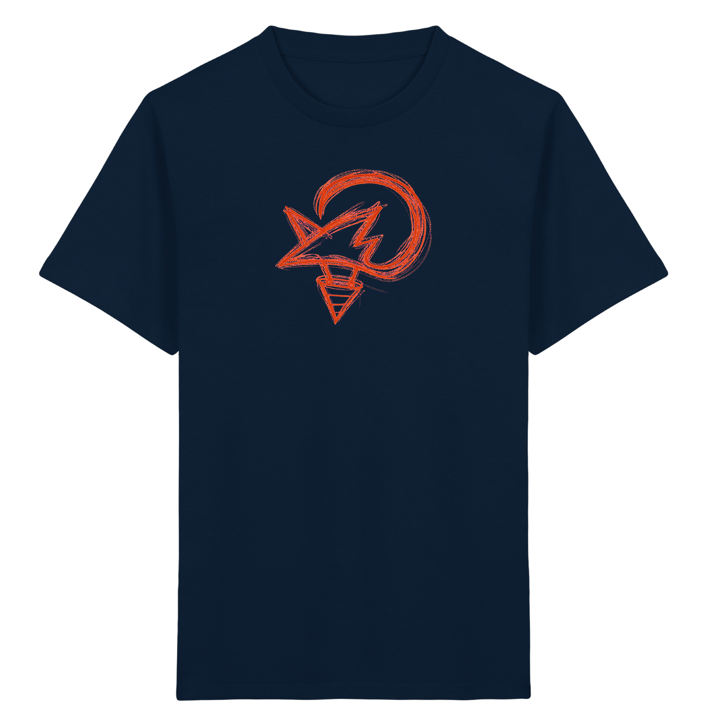 Orange Fuchsform mit Schultüte - Kinder Bio T-Shirt