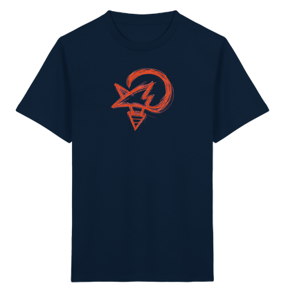 Orange Fuchsform mit Schultüte - Kinder Bio T-Shirt