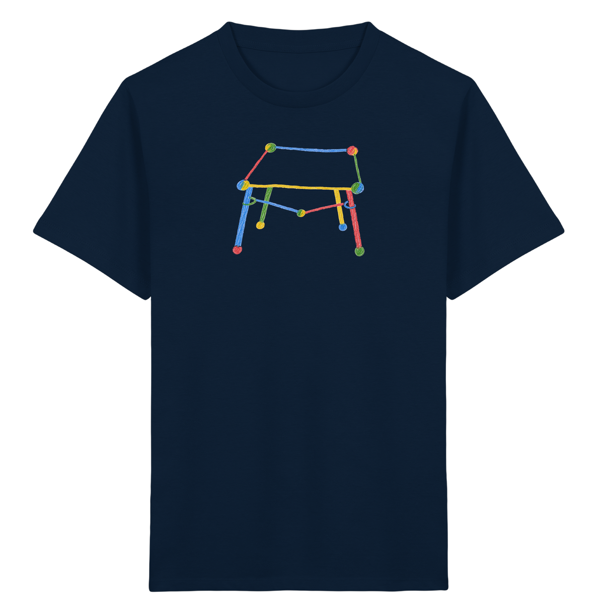 Bunter Kritzel Tisch - Kinder Bio T-Shirt