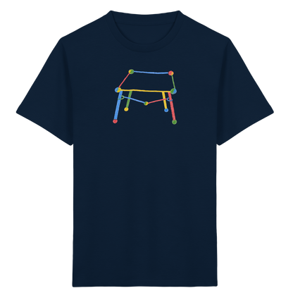 Bunter Kritzel Tisch - Kinder Bio T-Shirt