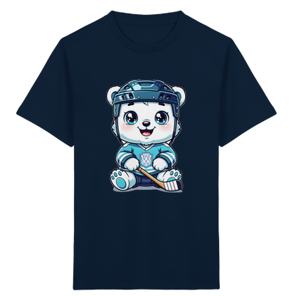 Eisbär mit Eishockeyausrüstung Kinder T-Shirt